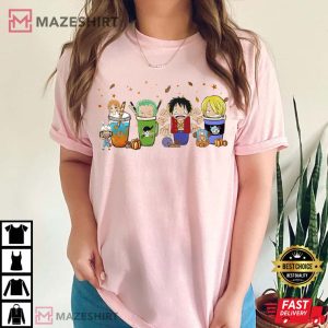 Luffy And Friends One Piece Coffee T Shirt (3)