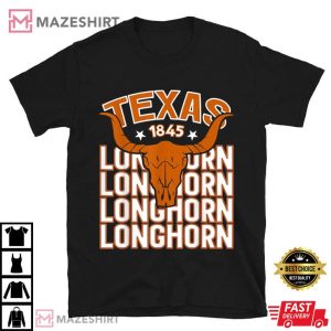 Texas Longhorn 1845 Vintage Western T Shirt (1)