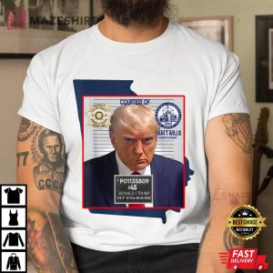 Trump Mugshot Fulton County GA Georgia Sheriff T Shirt (2)