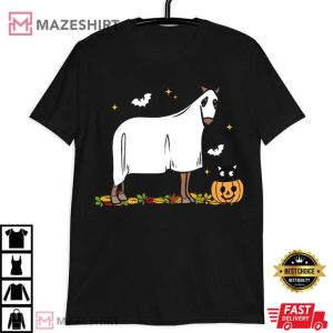 Ghost Horse Costume Cowboy Halloween T Shirt 1