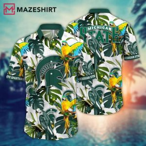 Michigan State Spartans Flower Hawaiian Shirt