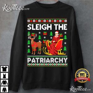 Xmas Feminist Ruth Bader Sleigh The Patriarchy T Shirt (1)
