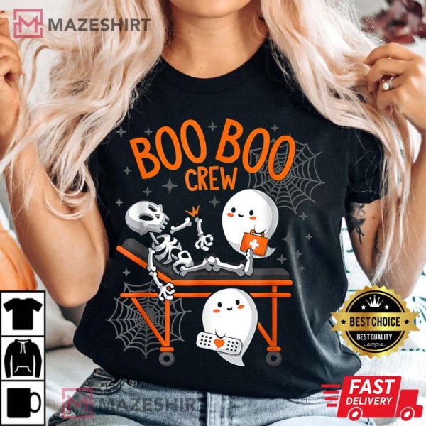 Boo Boo Crew Ghost Doctor Paramedic EMT Nurse Halloween T Shirt