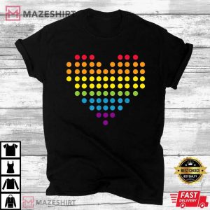 Dot Day Polka Dots Dotted Heart T Shirt (2)