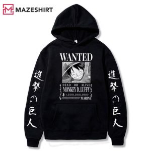 One Piece Luffy Wanted Poster 3D Hoodie