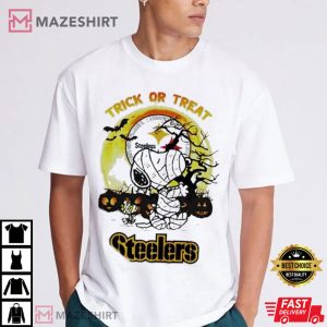 Pittsburgh Steelers Mummy Snoopy Trick Of Treat Halloween T Shirt (1)