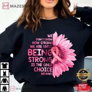 Sunflower Breast Cancer Awareness Pink Ribbon In October T Shirt (1)
