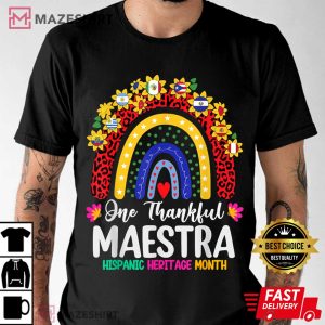 Hispanic Heritage Month Teacher Latina Countries Flags T Shirt (2)