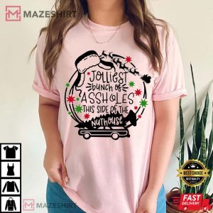Christmas Holiday Jolliest Bunch of Assholes T Shirt (4)