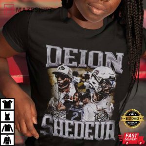 Deion Sanders Shedeur Sanders Colorado Football T Shirt (2)