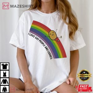 LGBTQ I Love Gay People And Carbes T Shirt (2)