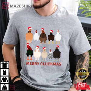 Christmas Chicken Merry Cluckmas Funny T Shirt (3)