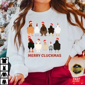 Christmas Chicken Merry Cluckmas Funny T Shirt (4)