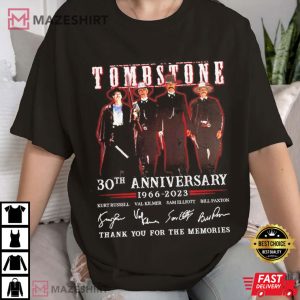 Tombstone 30th Anniversary 1966 2023 Signatures T Shirt (2)