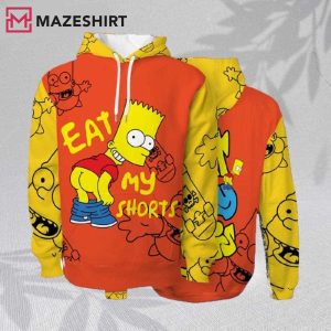 Bart Simpson Eat My Shorts 3D Hoodie