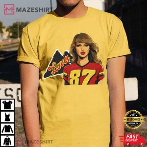 Taylor Swift and Travis Kelce 87 Lover T Shirt (4)