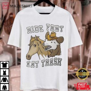 Opossum Ride Fast Eat Trash Funny T Shirt (3)
