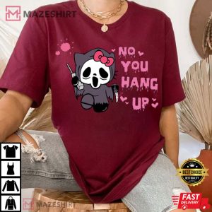 Hello Kitty Ghostface Halloween T Shirt (4)