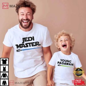 Star Wars Jedi Master Young Padawan Dad And Son Matching T-Shirt