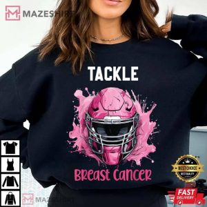 Tackle Breast Cancer Awareness Pink Football T Shirt 1(1)