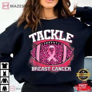 Tackle Breast Cancer Football Pink Ribbon T Shirt 1(1)