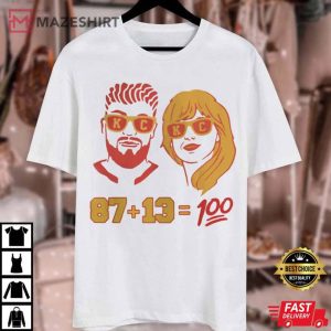 Kelce Swift 87 13 KC Football Swiftie T Shirt 1