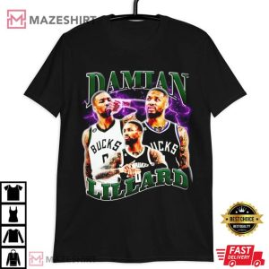 Damian Lillard Bucks Vintage 90s T Shirt 1