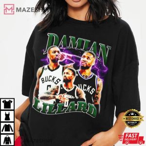 Damian Lillard Bucks Vintage 90s T Shirt 2