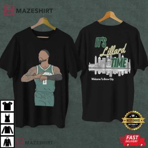 Damian Lillard Celebration Brew City Milwaukee Bucks T Shirt 2