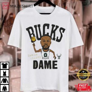 Milwaukee Bucks Damian Lillard Dame T Shirt (3)