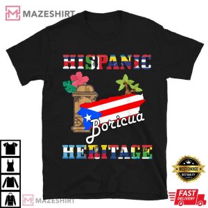 National Hispanic Heritage Month Puerto Rico Flag Boricua T Shirt (1)