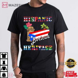 National Hispanic Heritage Month Puerto Rico Flag Boricua T Shirt (2)