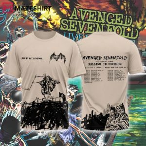 Avenged Sevenfold Life Is But A Dream North American Tour 2023 3D Shirt