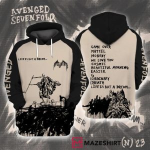 Avenged Sevenfold Life Is But A Dream Tour 2023 3D Hoodie