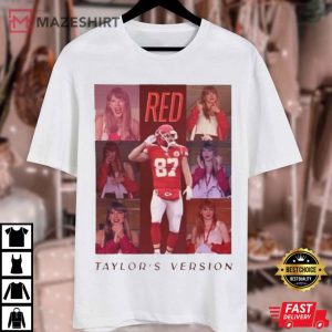 Red Taylor's Version Travis Kelce The Eras Tour T Shirt (3)