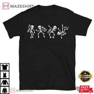 Dry Bones Come Alive Funny Skeleton Dancing T Shirt (2)
