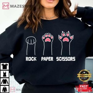 Cat Paws Rock Paper Scissors T Shirt (1)