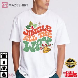 Jingle All The Way Groovy Xmas Gift T Shirt (1)
