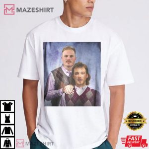 Zach Bryan Morgan Wallen Mug Shot Step Brothers Crew T Shirt (2)