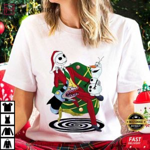Jack and Olaf The Nightmare Before Christmas T Shirt (1)