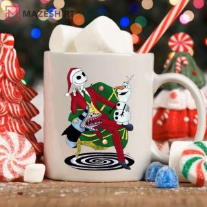 Jack and Olaf The Nightmare Before Christmas T Shirt (4)