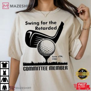 Golf Swing For The Retarded 1982 T Shirt (3)