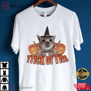 Trick or Tits Funny Halloween T Shirt (3)
