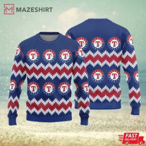 Texas Rangers Logo Ugly Christmas Sweater