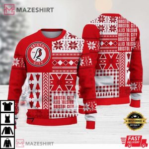 Bristol City Logo Team Ugly Christmas Sweater