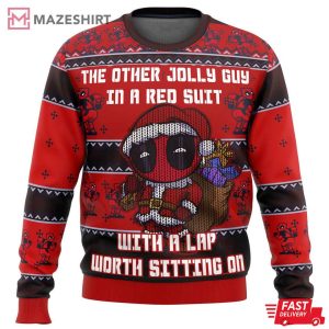 Deadpool Jolly Red Guy Ugly Christmas Sweater Deadpool Jolly Red Guy Ugly Christmas Sweater