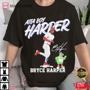Atta Boy Harper Bryce Harper Mascot Signature T Shirt (2)