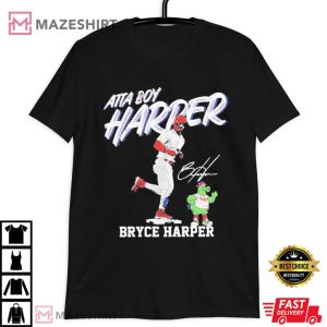 Atta Boy Harper Bryce Harper Mascot Signature T Shirt (3)