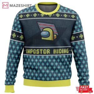 Impostor Hiding Among Us Ugly Christmas Sweater
