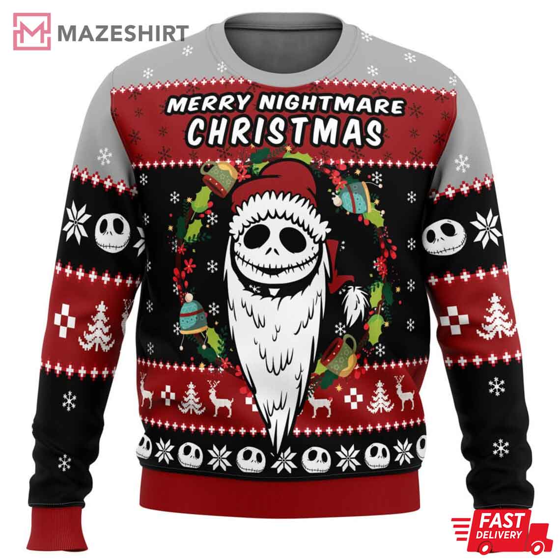 Merry Nightmare The Nightmare Before Christmas Ugly Sweater